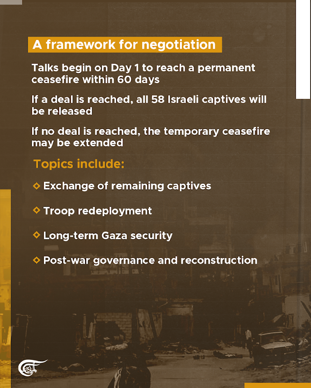 What does the Qatari negotiations framework for Gaza ceasefire reveal?