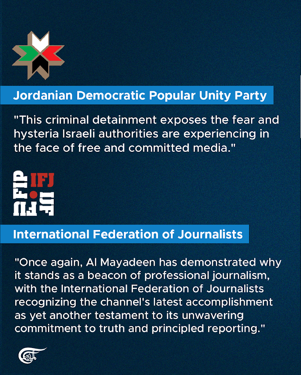 Global condemnations flood in following 'Israel's' detention of Al Mayadeen's bureau chief