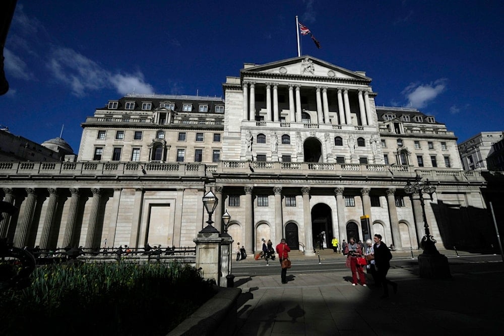 A general view of the Bank of England in the City of London, Thursday, March 17, 2022. (AP Photo/Alastair Grant, File)