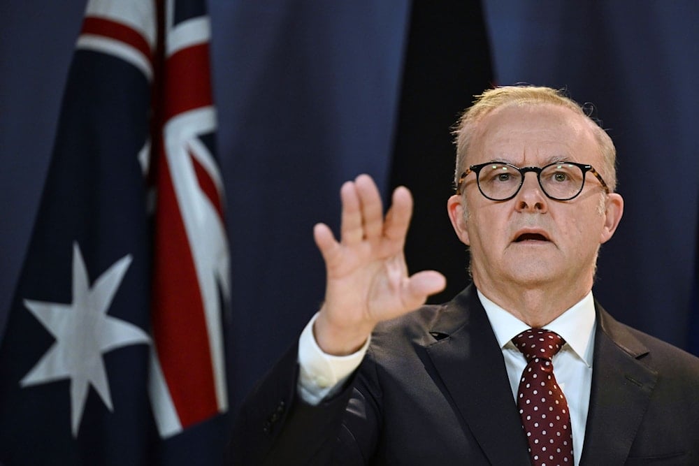 Australian Prime Minister Anthony Albanese gestures during a press conference in Sydney, March 12, 2025. (PHOTO / AAP IMAGE VIA AP)
