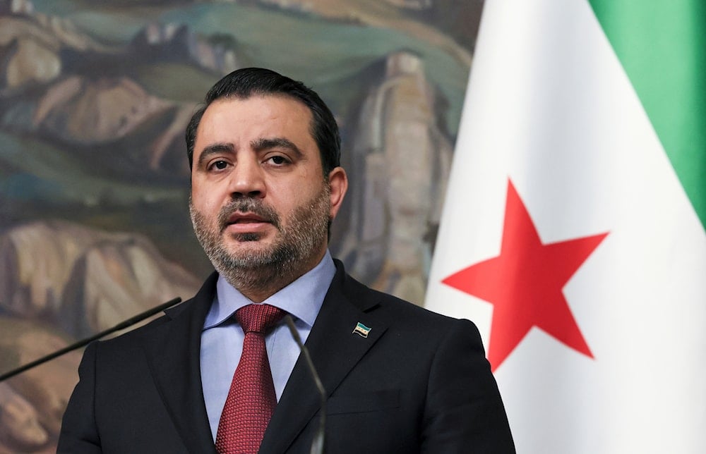 Syrian Foreign Minister Asaad Hassan al-Shibani attends a joint news conference with Russian Foreign Minister Sergey Lavrov following their meeting in Moscow, Russia, Thursday, July 31, 2025 (AP)