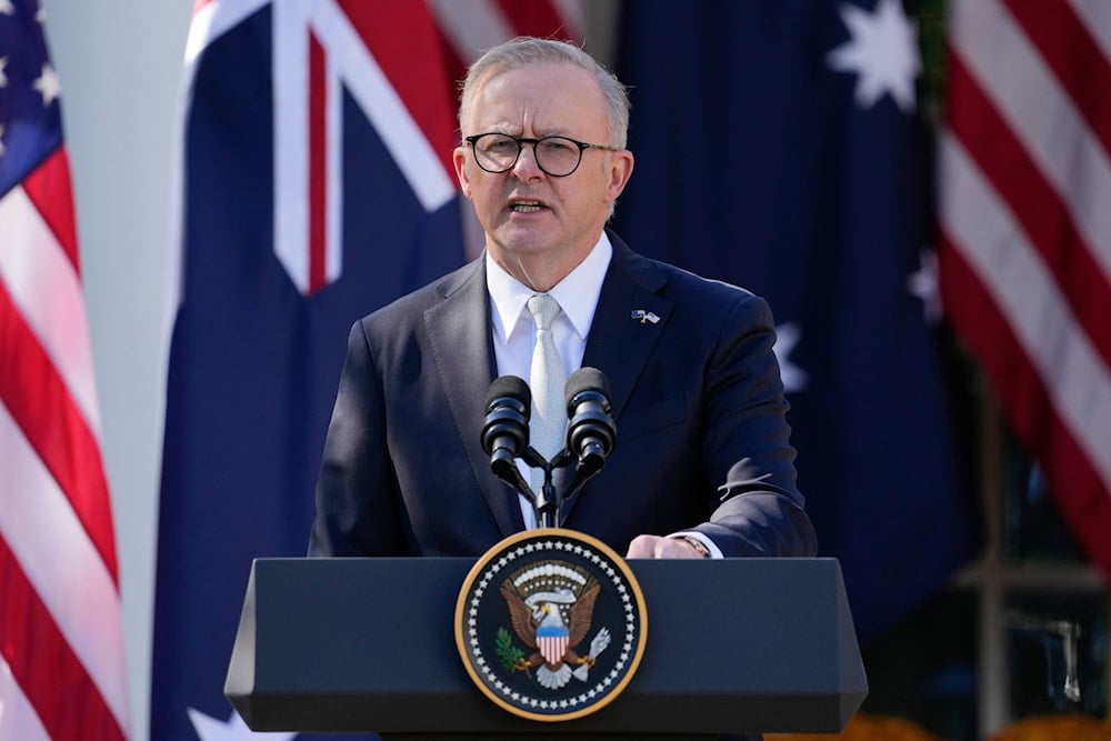 Australia's Prime Minister Anthony Albanese, speaks during a news conference in the Rose Garden of the White House with President Joe Biden, on October 25, 2023, in Washington. (AP Photo/Manuel Balce Ceneta)