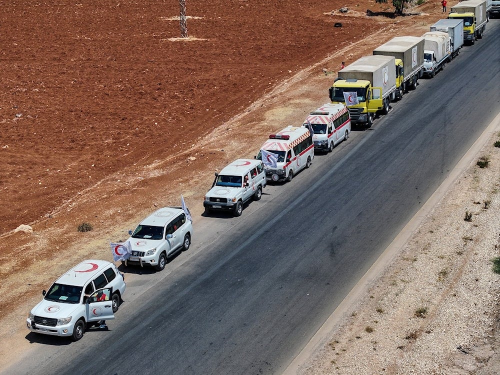 Aid convoy ambushed in southern Syria: 11 kidnapped, vehicles seized