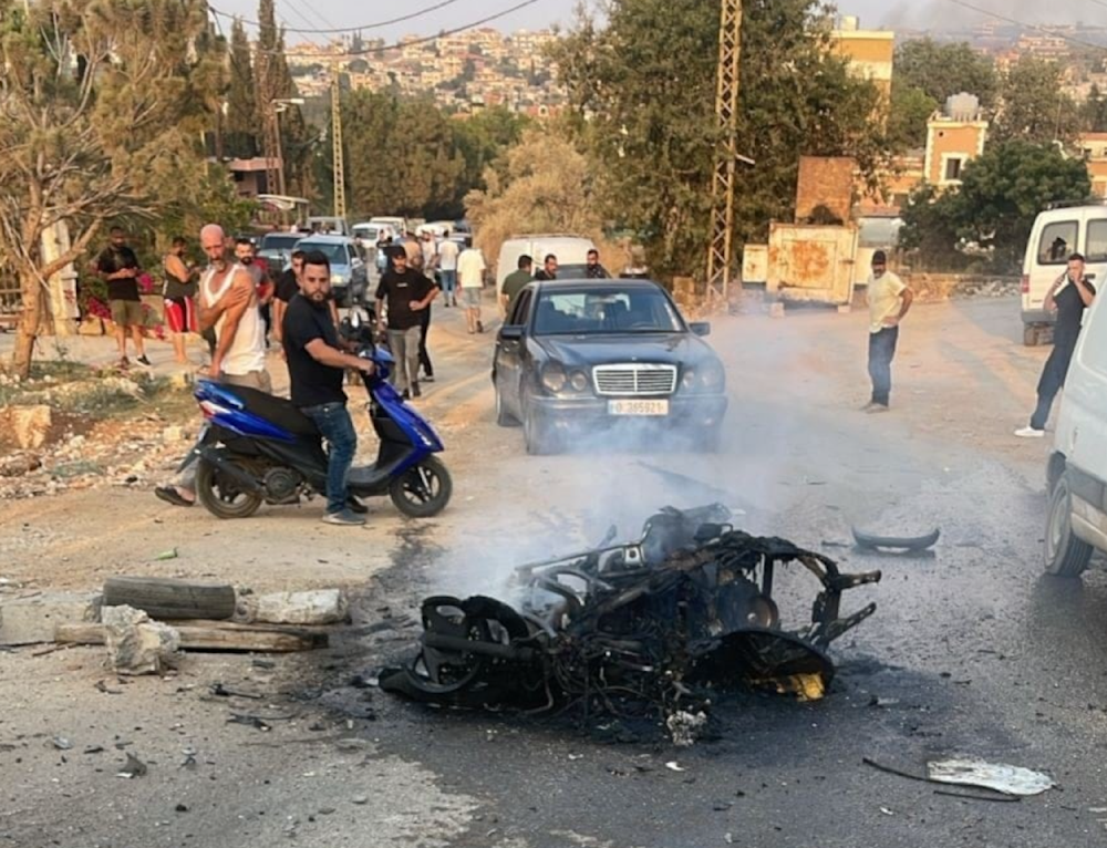 Israeli strikes injures two in southern Lebanon's Aitaroun