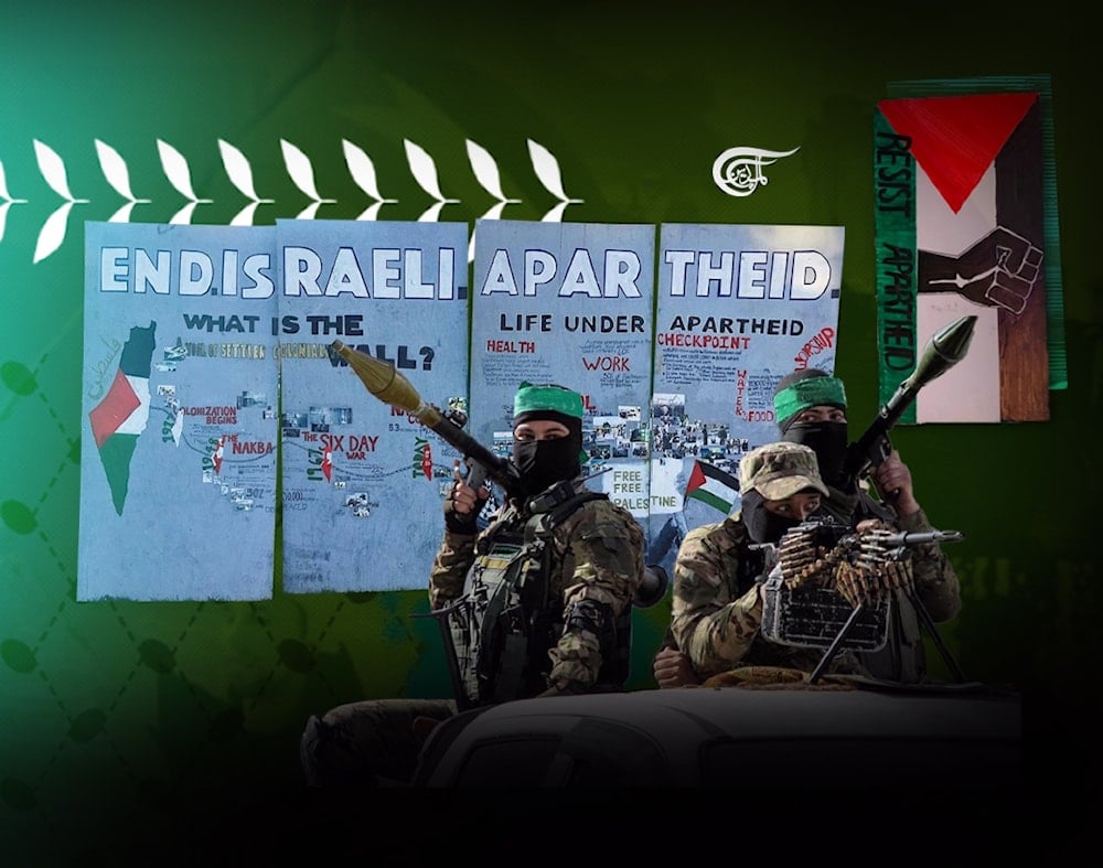 Those in Occupied Palestine, Lebanon, and Syria – directly affected by Israeli occupation and apartheid – can claim their right to armed struggle under a series of UN resolutions. (Al Mayadeen English; Illustrated by Zeinab el-Hajj)