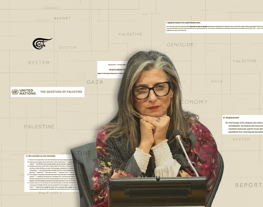 Palestine will not be liberated by UN reports, but by pursuing a different strategic horizon: one that does not beg for recognition. (Al Mayadeen English; Illustrated by Batoul Chamas)
