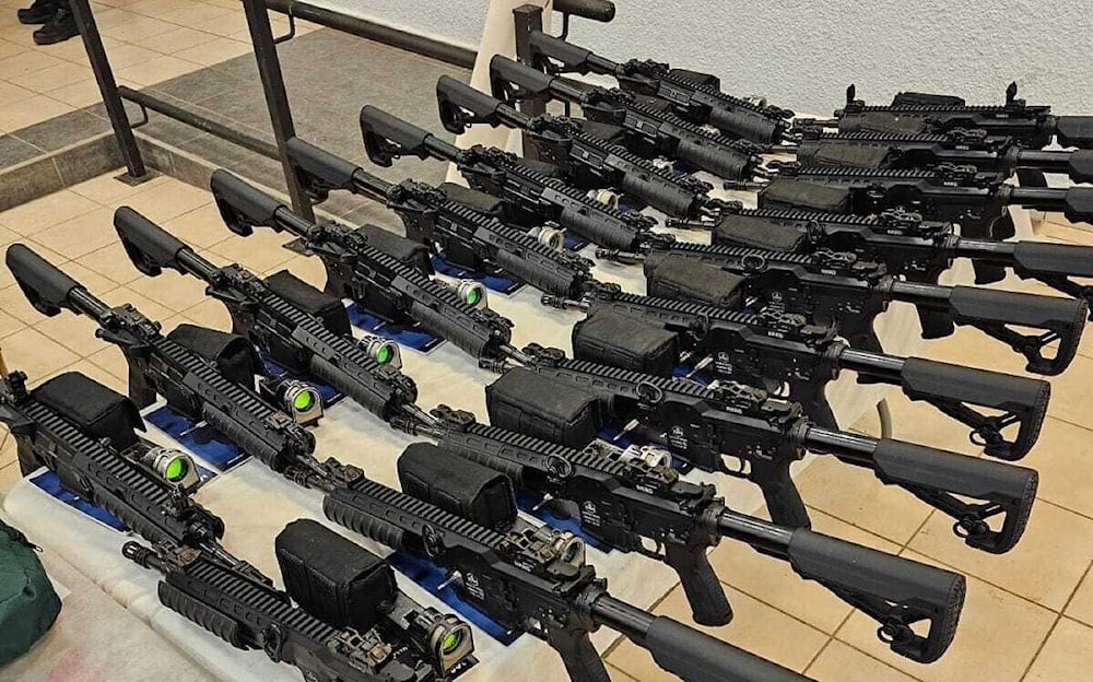 IWI Arad assault rifles distributed to armed settler squads in northern occupied Palestine, September 16, 2024. (Israeli Security Ministry)