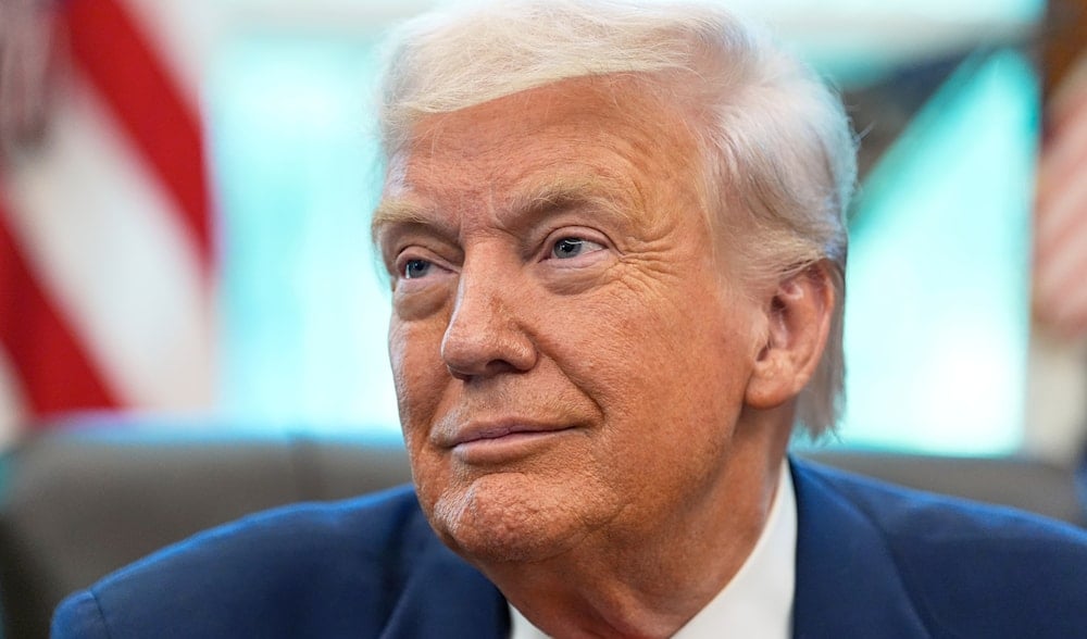 President Donald Trump listens during an event in the Oval Office to mark the 90th anniversary of the Social Security Act, Thursday, Aug. 14, 2025, in Washington. (AP)