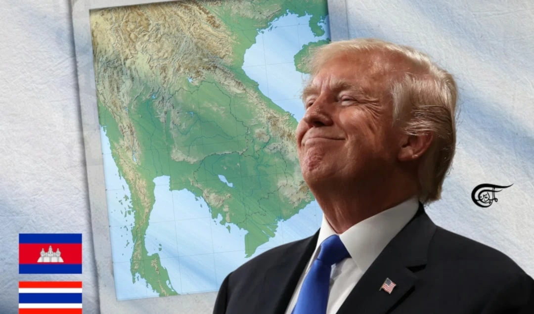 For a retreating US administration to tout peace against a track record of aggression and belligerence is a recipe for further unrest. (Al Mayadeen English; Illustrated by Batoul Chamas)