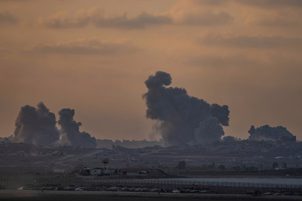 Smokes rise to the sky following an Israeli strike in the Gaza Strip, Occupied Palestine, Thursday, Aug. 21, 2025 (AP)