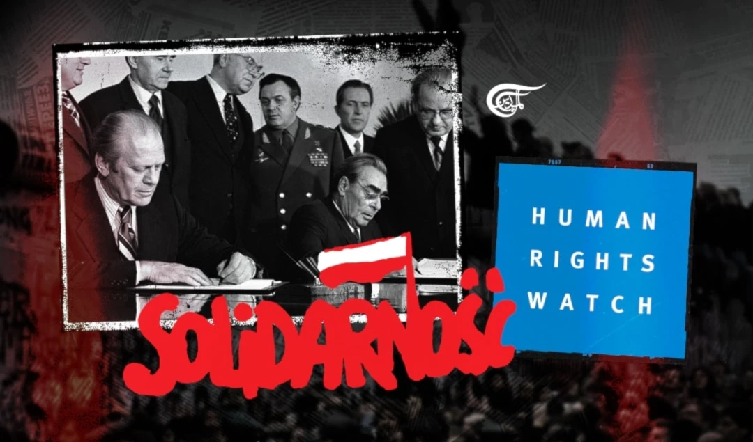 Almost instantly after the Helsinki Accords were signed, organisations sprouted to document purported violations, whose findings were fed to overseas embassies for international amplification. (Al Mayadeen English; Illustrated by Zeinab el-Hajj) Almost instantly after the Helsinki Accords were signed, organisations sprouted to document purported violations, whose findings were fed to overseas embassies for international amplification. (Al Mayadeen English; Illustrated by Zeinab el-Hajj)