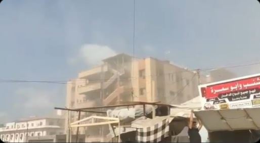 Footage records the second strike on the Nasser Medical Complex in Khan Younis, Gaza. (Screengrab/Twitter)