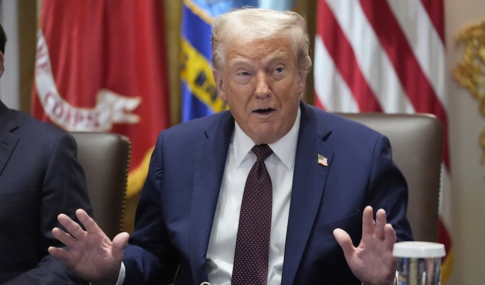 President Donald Trump speaks during a cabinet meeting, Tuesday, Aug. 26, 2025, at the White House in Washington. (AP)