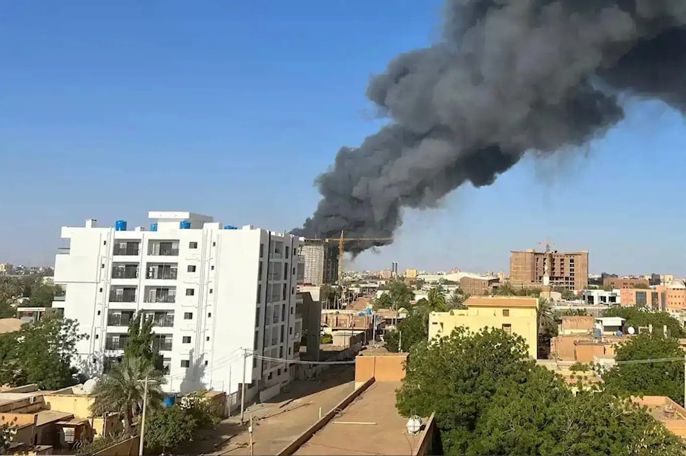 Smoke is seen rising from a residential neighborhood in the city of Al Fashir, Sudan. (Agencies)
