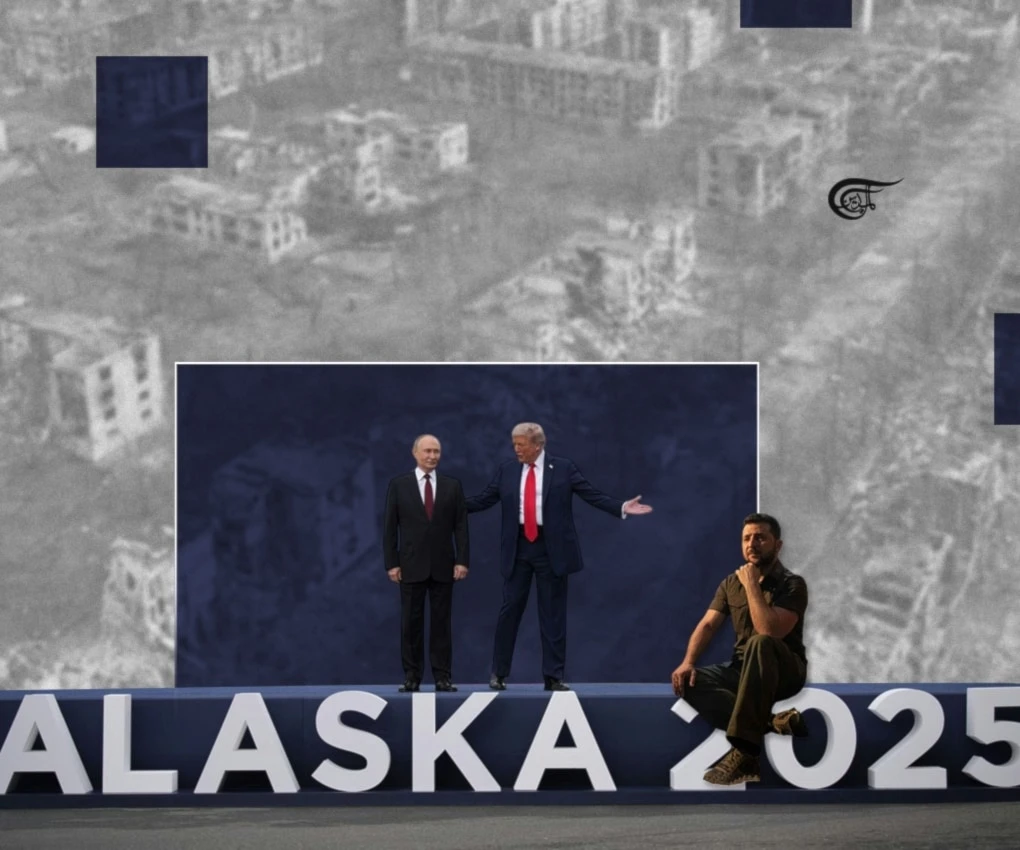 Among the results of the summit in Alaska is the fact that a precedent was set there for resolving the conflict without the participation of the Kiev authorities. (Al Mayadeen English; Illustrated by Batoul Chamas)