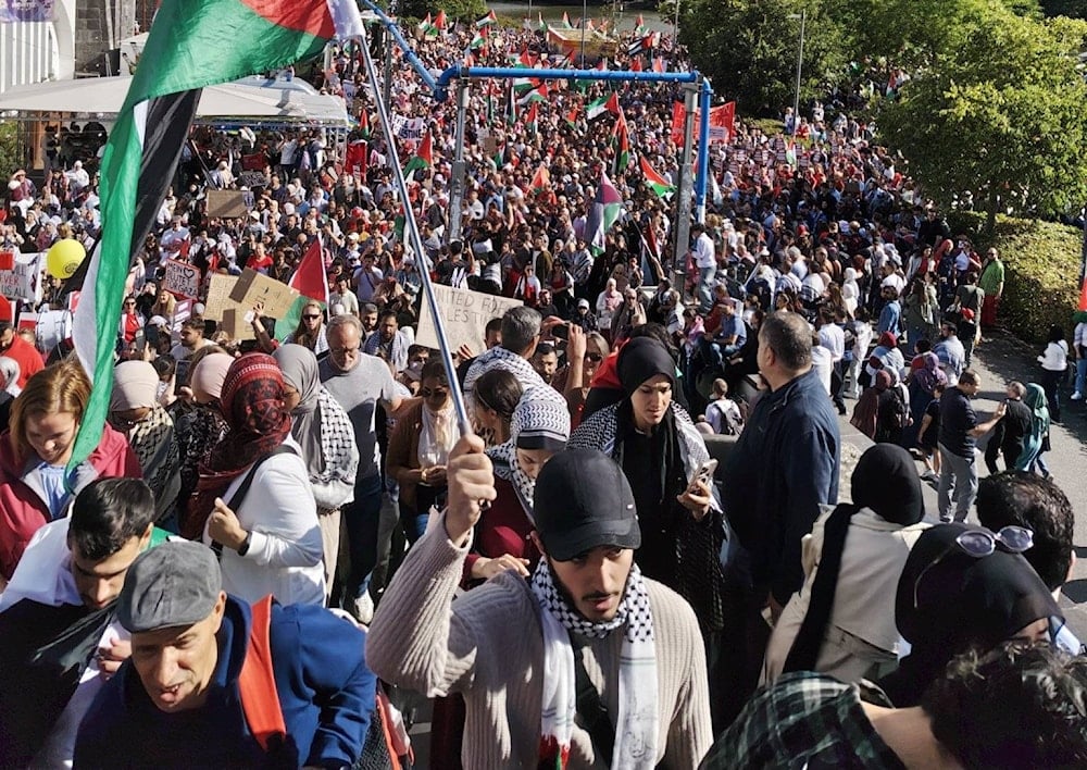 Photo from the United 4 Gaza protest in Frankfurt Germany on August 30, 2025 (@theLeanderthal on X)