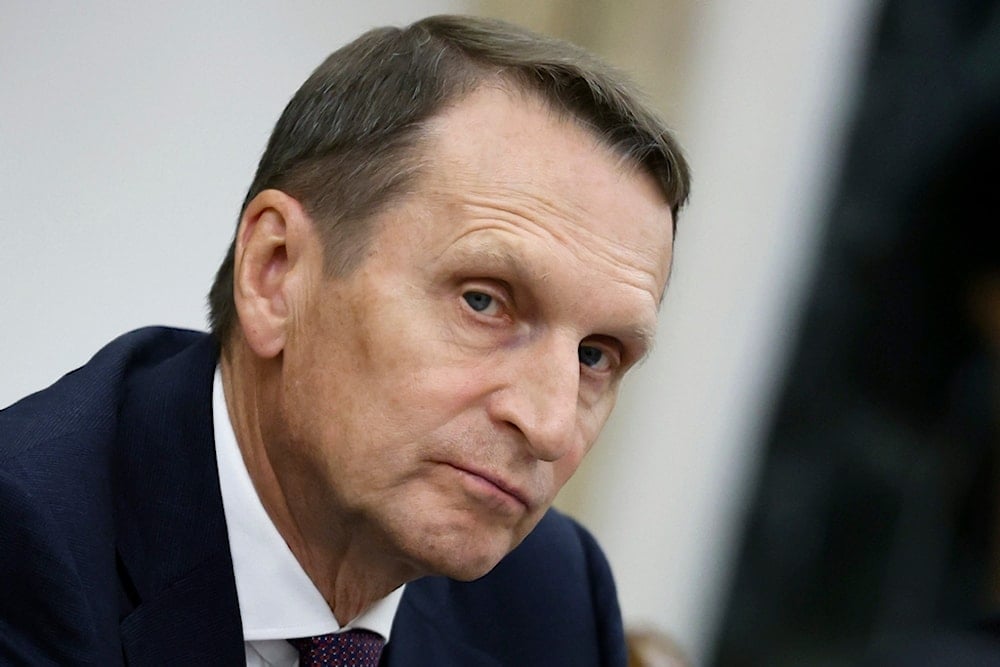 Russian Foreign Intelligence Service chief Sergei Naryshkin attends the Security Council meeting on nuclear deterrence with Russian President Vladimir Putin at the Kremlin in Moscow, Russia, Wednesday, September 25, 2024 (AP) 