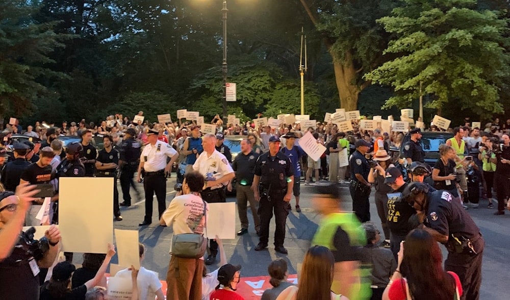 More than 40 arrested at protest against Gaza war at Trump hotel in NY