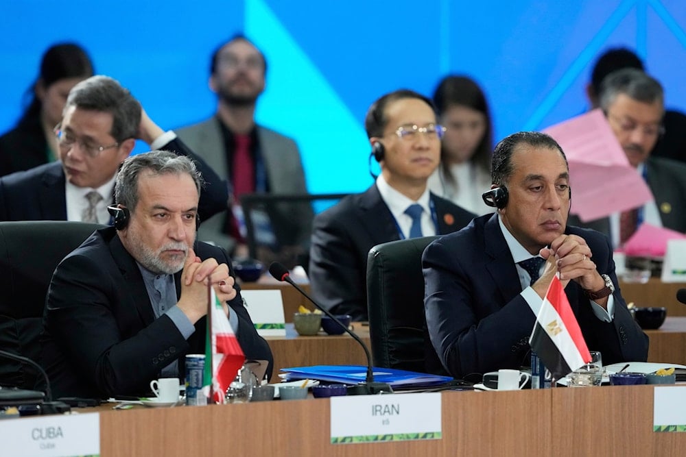 Iranian Foreign Minister Abbas Araghchi, and Egypt's Prime Minister Mostafa Madbouly attend the 17th annual BRICS summit in Rio de Janeiro, Sunday, July 6, 2025 (AP)