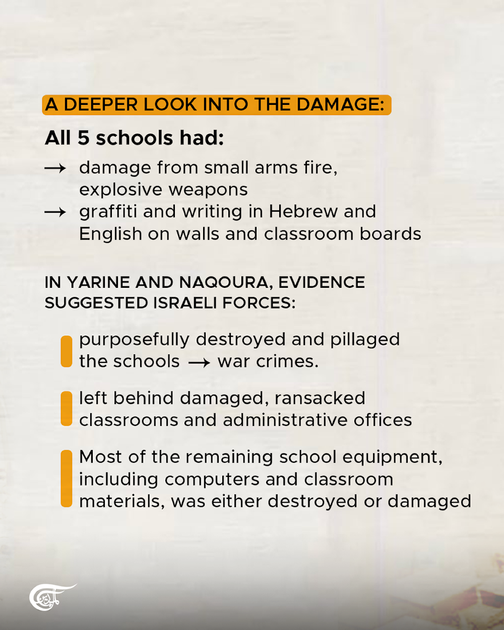 Israeli occupation, vandalism of South Lebanon schools: War crimes exposed: HRW