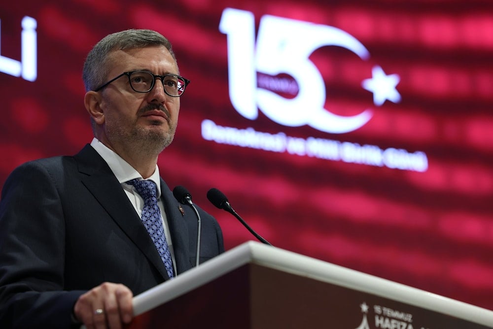 Presidential Communications Director Burhanettin Duran speaks at a panel, Ankara, Türkiye, July 16, 2025. (AA Photo)