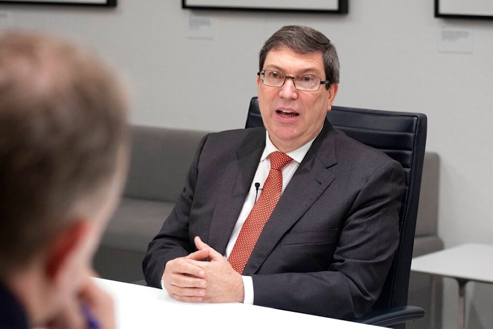 Cuban Foreign Minister Bruno Rodriguez Parrilla talks during an interview with The Associated Press, Tuesday, Oct. 1, 2019 in New York. (AP)