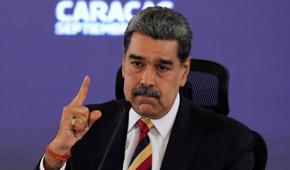 Venezuela President Nicolas Maduro speaks during a press conference in Caracas, Venezuela, Monday, Sept. 1, 2025. (AP)