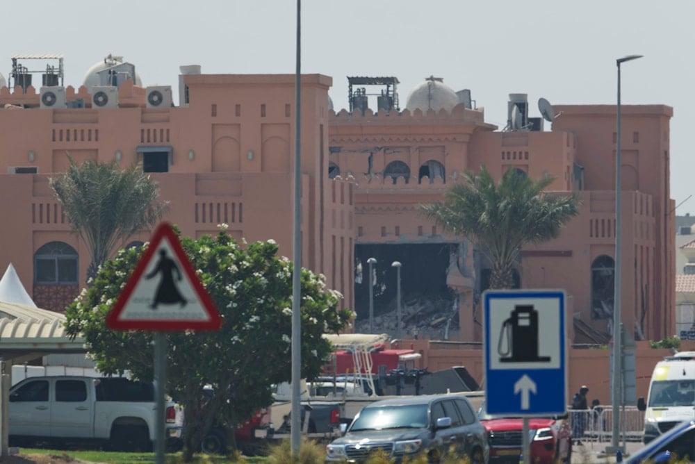 Damage is seen after an Israeli strike targeted a compound that hosted Hamas' political leadership in Doha, Qatar, Wednesday, Sept. 10, 2025 (AP)