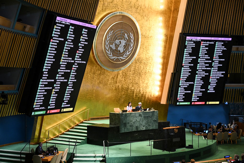 Washington rejects New York Declaration backing 'two-state solution'