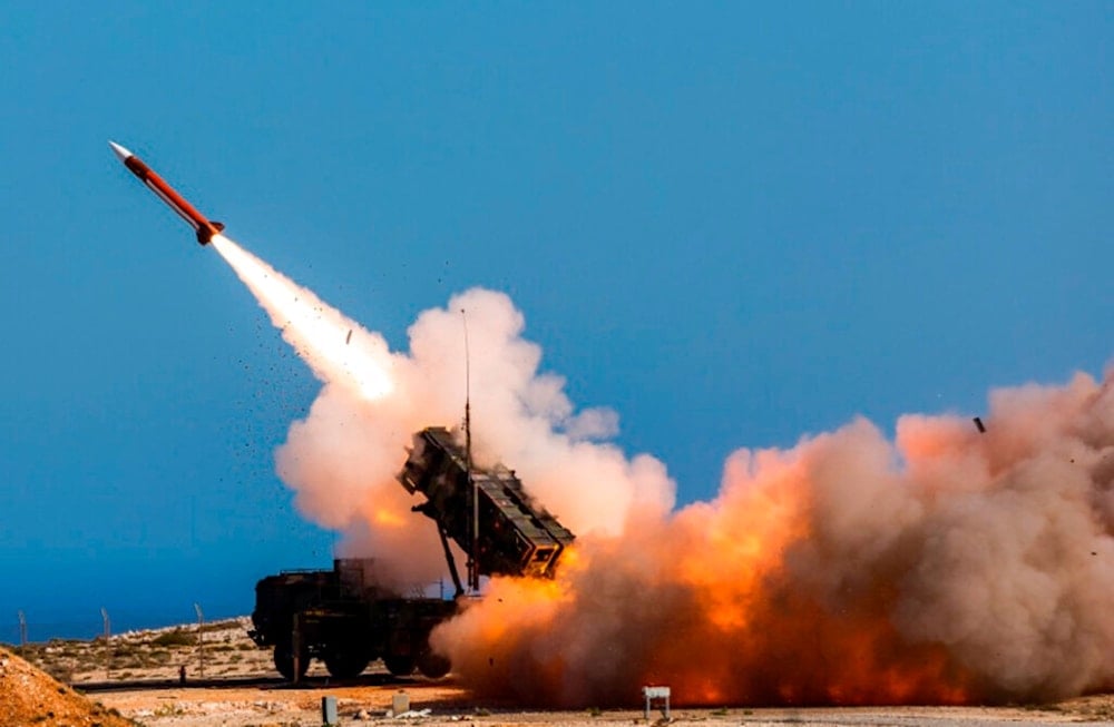 German soldiers assigned to Surface Air and Missile Defense Wing 1, fire the Patriot weapons system at the NATO Missile Firing Installation, in Chania, Greece, on Nov. 8, 2017 (AP)
