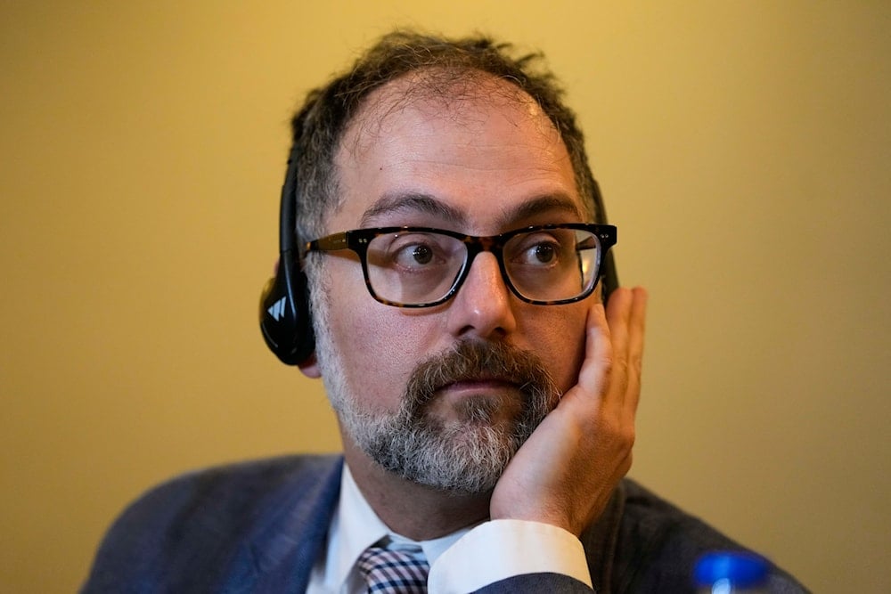 U.N. Special Rapporteur on the Right to Food Michael Fakhri gives a press conference in Caracas, Venezuela, Wednesday, Feb 14, 2024 (AP)