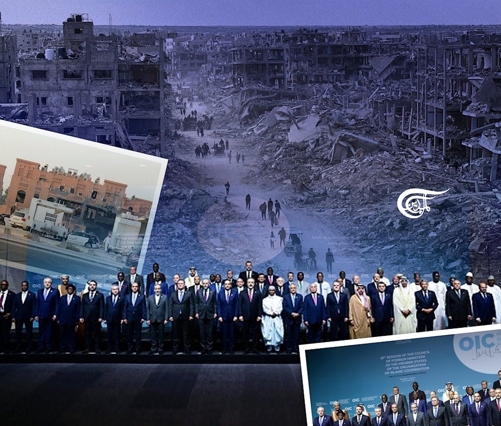 The Arab-Islamic summit failed to push forward concrete steps (illustrated by Mahdi Rtail, Al Mayadeen)
