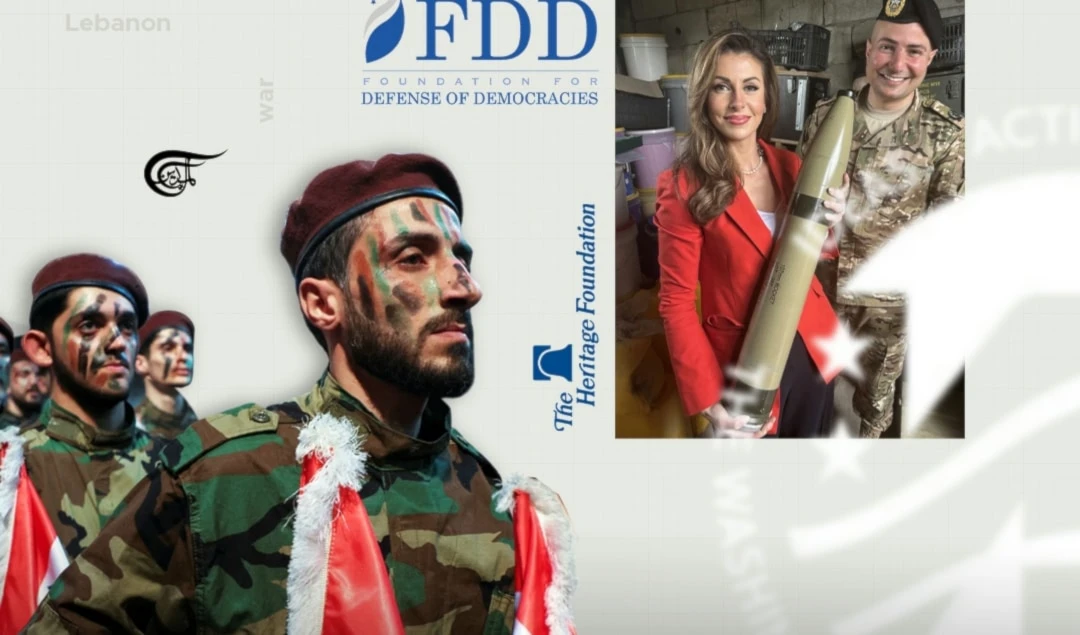 Across all of the prominent Washington-based Zionist think tanks, the message appears uniform, they all seek further pressure upon Beirut in order to force it to disarm Hezbollah. (Al Mayadeen English; Illustrated by Zeinab el-Hajj)