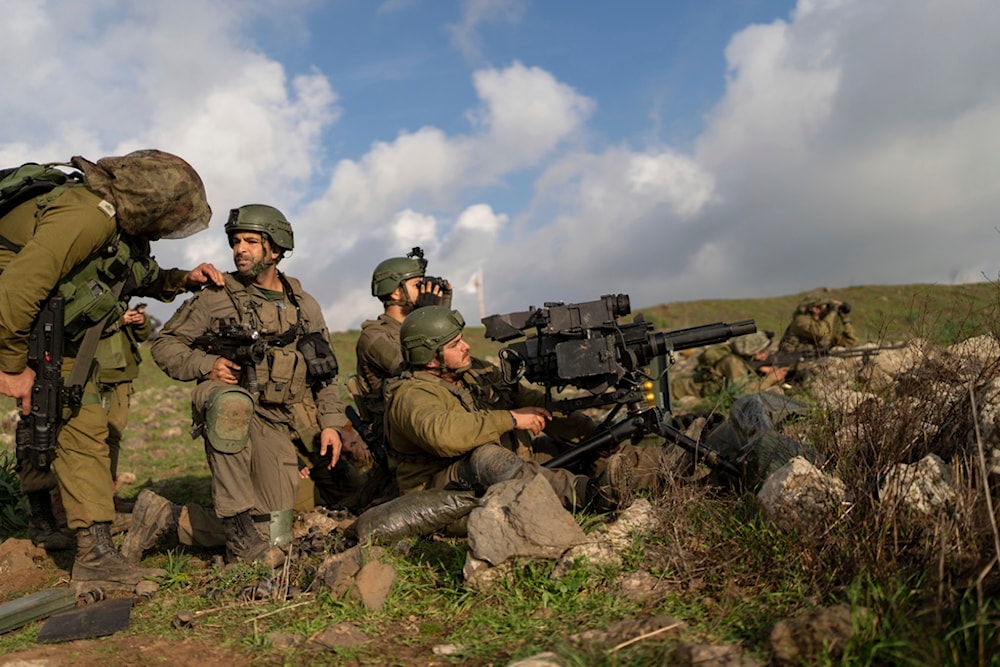 Israeli combat reservists and tank forces take part in training drills on the Lebanese front in the Israeli-controlled Golan Heights, Thursday, January 4, 2024. (AP Photo/Ohad Zwigenberg)