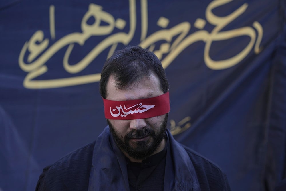 A Hezbollah supporter who lost his sight in a pager attack carried out by 