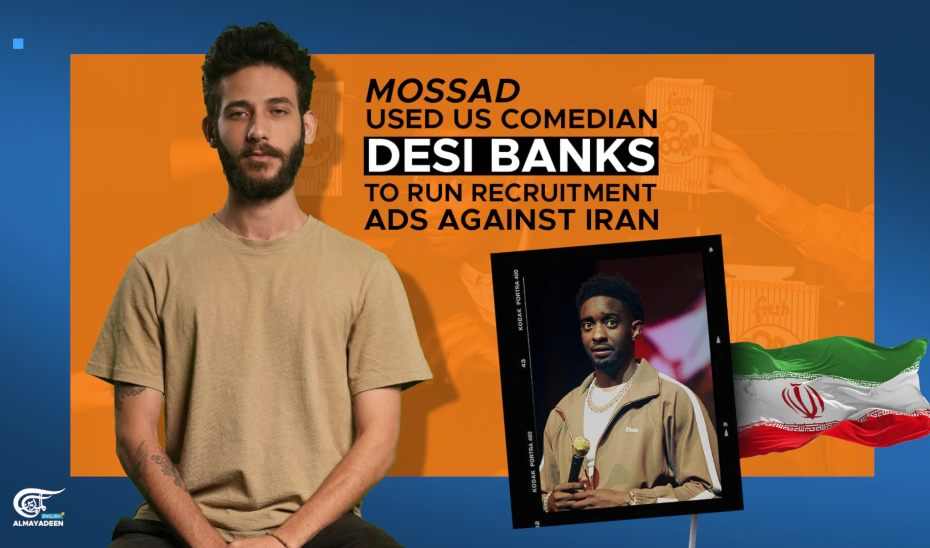 Mossad used US comedian Desi Banks to run recruitment ads against Iran