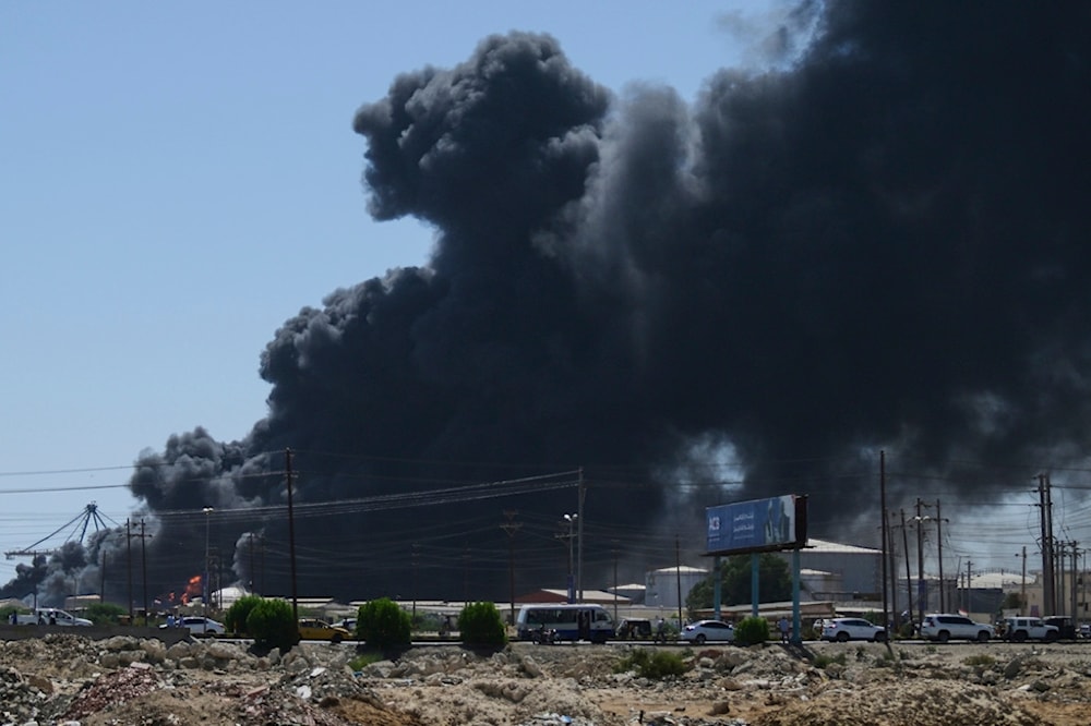Smoke billows after drone strikes by the paramilitary Rapid Support Forces (RSF) targeted the northern port in the Red Sea city of Port Sudan, Sudan, May 6, 2025. (AP Photo, File)
