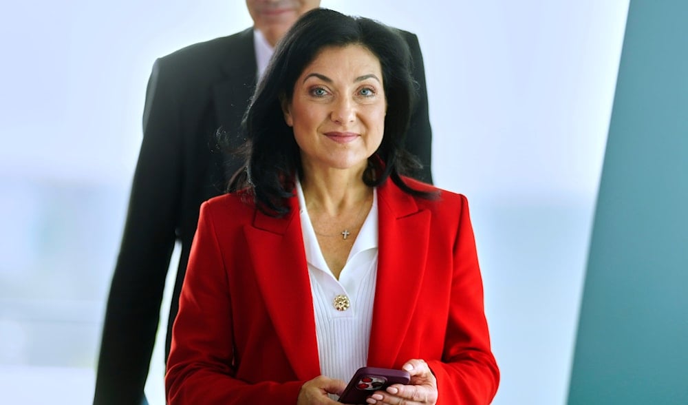 German Economy and Energy minister Katherina Reiche arrives for the cabinet meeting at the chancellery in Berlin, Germany, Wednesday, July 23, 2025. (AP)