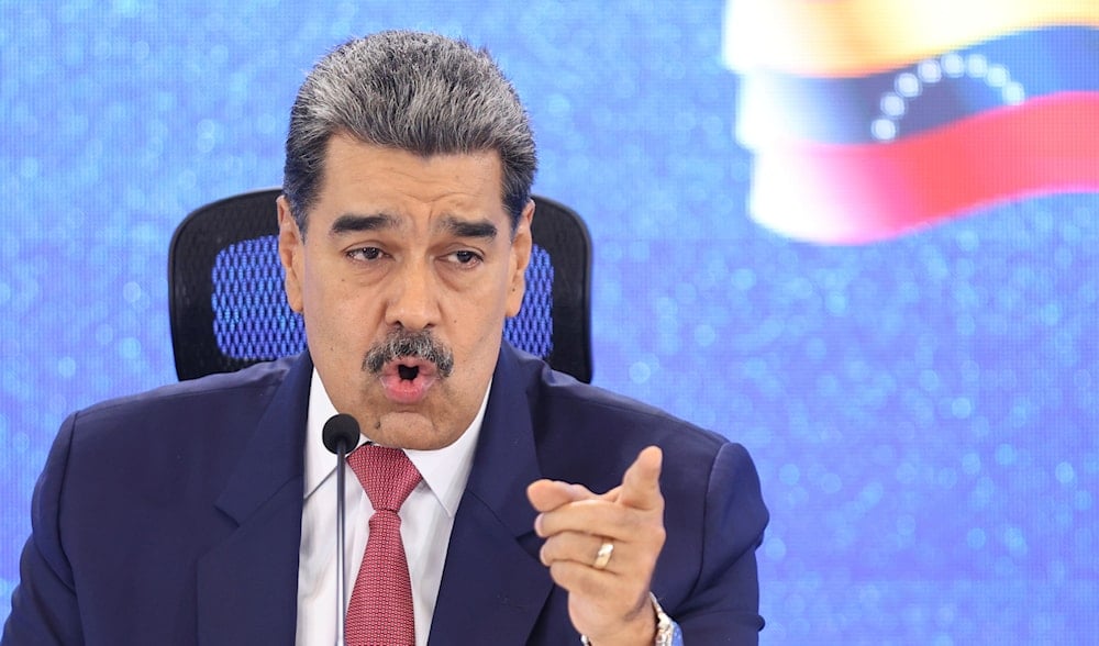 Venezuelan President Nicolas Maduro gives a press conference in Caracas, Venezuela, Monday, Sept 15, 2025. (AP)