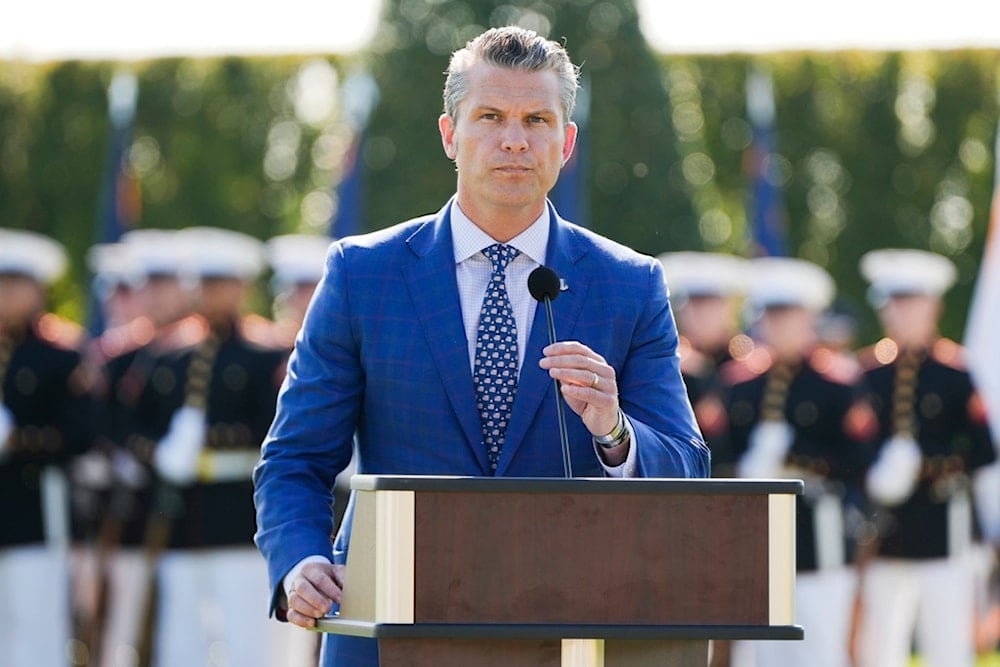 Defense Secretary Pete Hegseth speaks during the POW/MIA National Recognition Day Ceremony at the Pentagon, Friday, September 19, 2025, in Washington. (AP Photo/Julia Demaree Nikhinson)