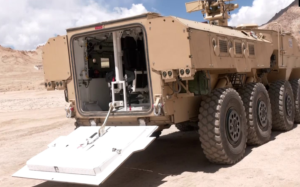 Mady in India Infantry Combat vehicles inducted into the Indian Army in Leh are shown on June 24, 2022. (Social media)