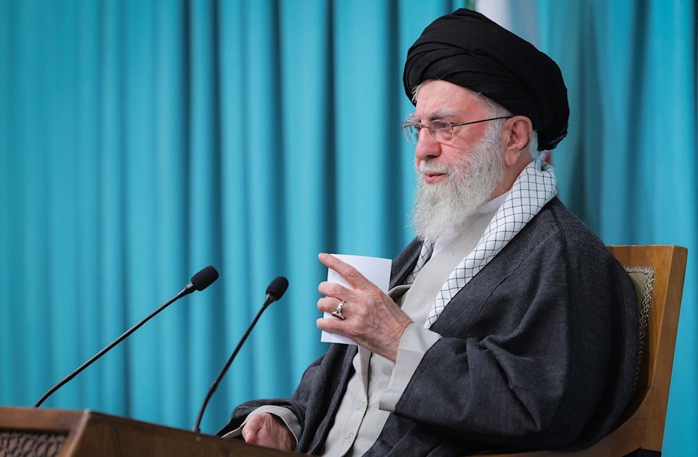 In this photo released on Tuesday, Sept. 23, 2025, by an official website of the office of the Iranian leader, Sayyed Ali Khamenei speaks in a televised speech (AP)
