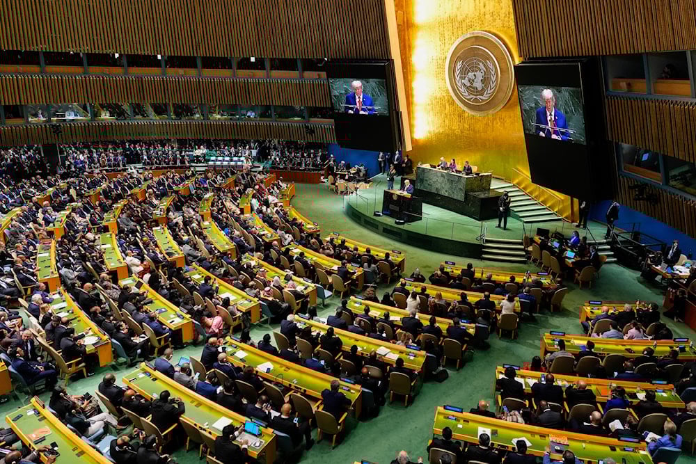 President Donald Trump address the 80th session of the United Nations General Assembly, Tuesday, Sept. 23, 2025, at the UN headquarters (AP)