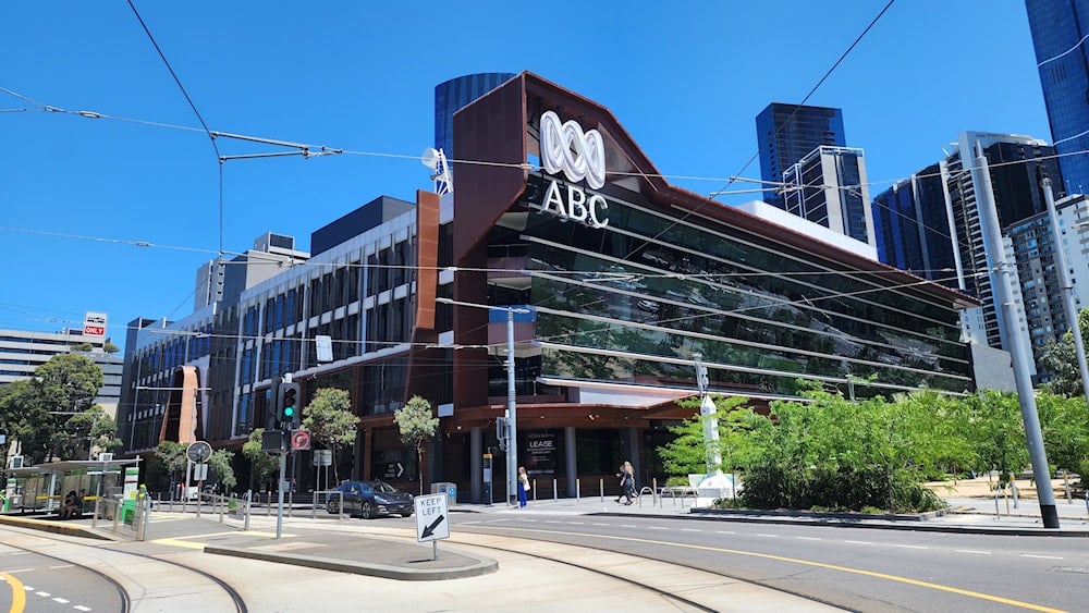 Photo of the Australian Broadcasting Corp. office in Southbank Australia, on 10 January 2024 (Shkuru Afshar, Wikimedia)