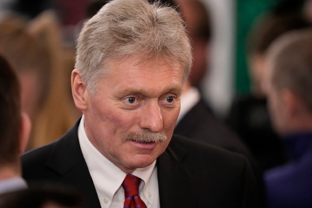 Kremlin spokesman Dmitry Peskov arrives to attends a meeting of Russian President Vladimir Putin and Belarusian President Alexander Lukashenko at the Grand Kremlin Palace in Moscow, Russia, Thursday, March 13, 2025. (AP Photo/Alexander Zemlianichenko)