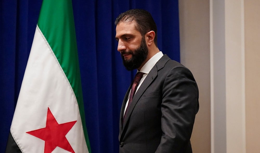 Syrian interim President Ahmad al-Sharaa arriveS ahead of a meeting at the Lotte New York Palace Hotel, on the sidelines of the 80th United Nations General Assembly at the United Nations headquarters, Monday, Sept. 22, 2025. (AP)