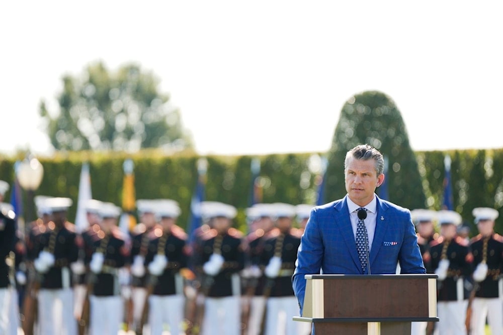 Defense Secretary Pete Hegseth speaks during the POW/MIA National Recognition Day Ceremony at the Pentagon, Friday, Sept. 19, 2025, in Washington. (AP Photo/Julia Demaree Nikhinson)