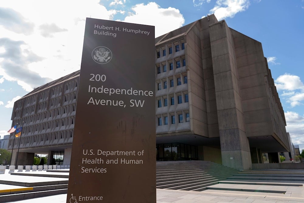 The U.S. Department of Health and Human Services is seen in Washington, Wednesday, April 16, 2025 (AP)
