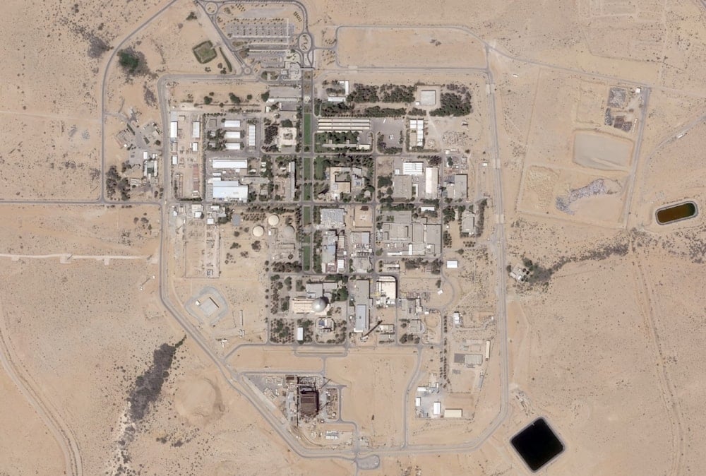 This satellite photo provided by Planet Labs PBC shows the Shimon Peres Negev Nuclear Research Center near the city of Dimona, occupied Palestine, July 5, 2025. (Planet Labs PBC via AP)