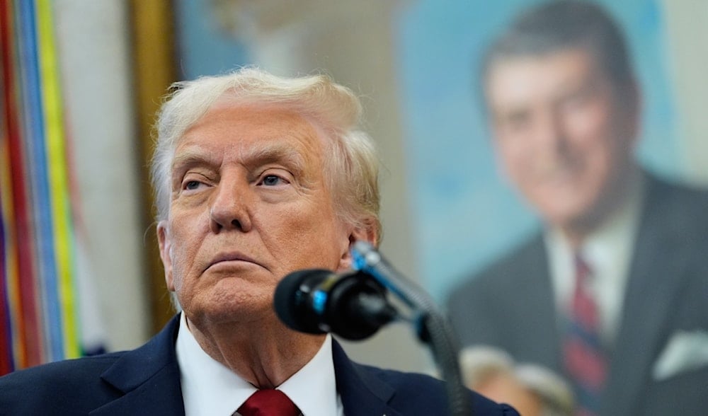President Donald Trump speaks in the Oval Office of the White House, Tuesday, Sept. 30, 2025, in Washington. (AP)